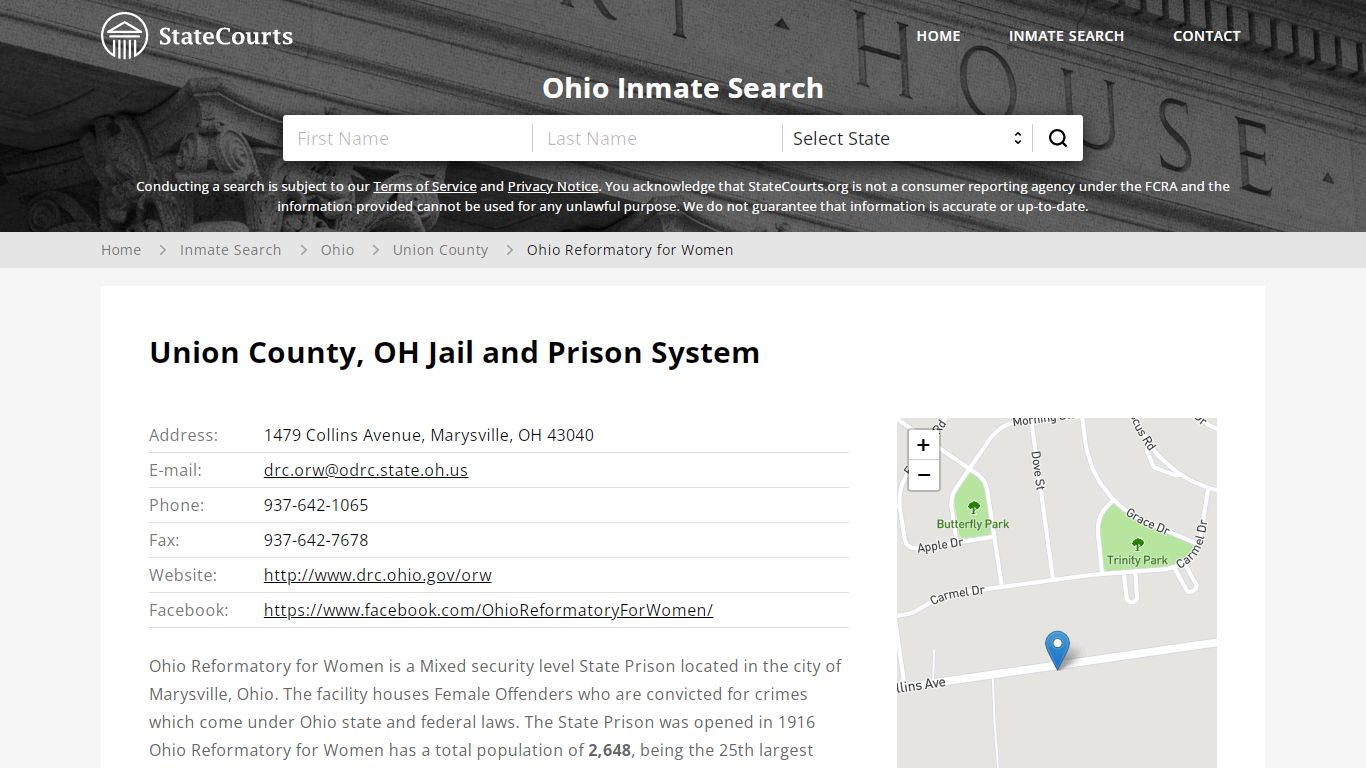 Ohio Reformatory for Women Inmate Records Search, Ohio - StateCourts