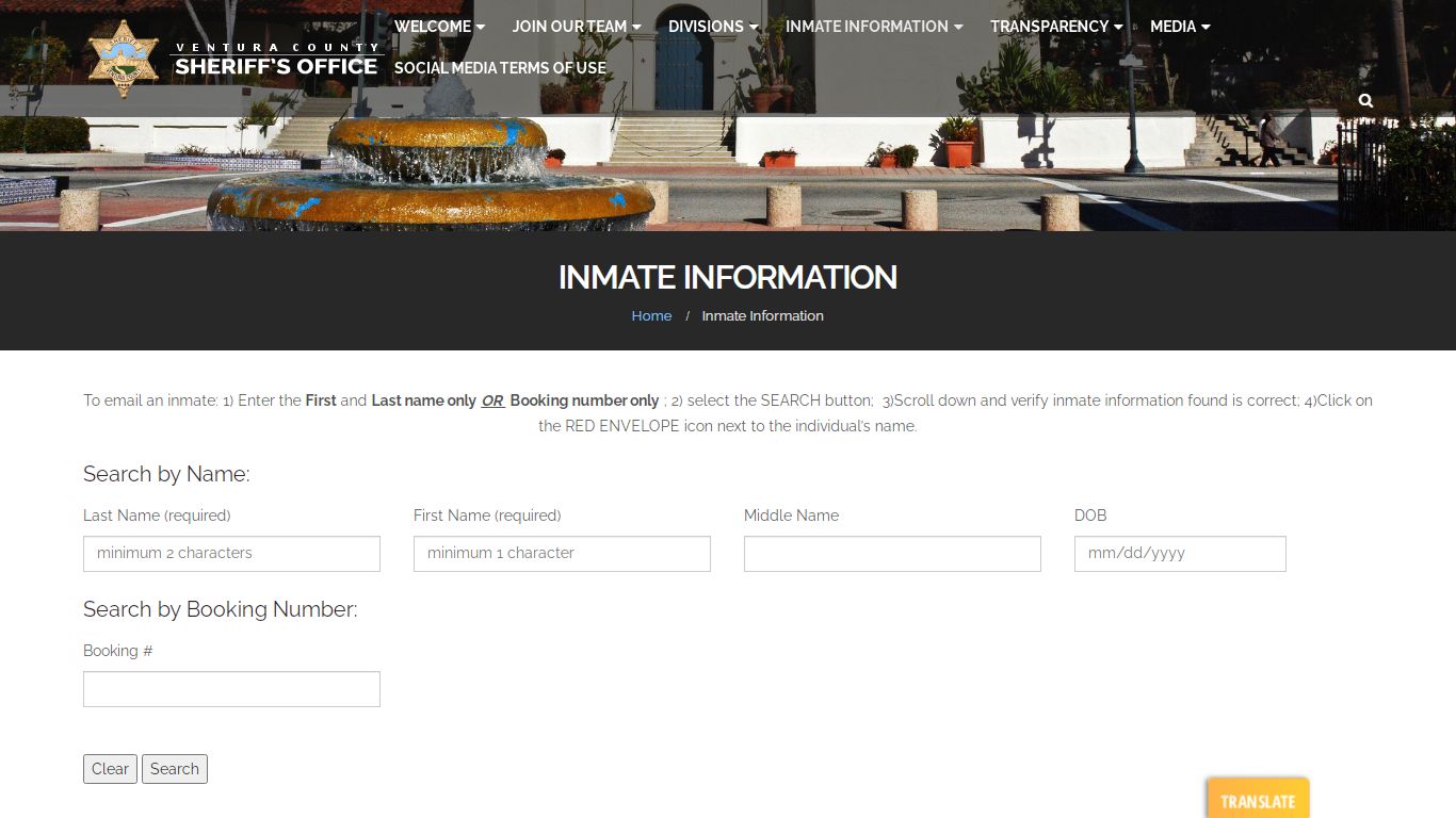 Inmate Information - Ventura County Sheriff's Office